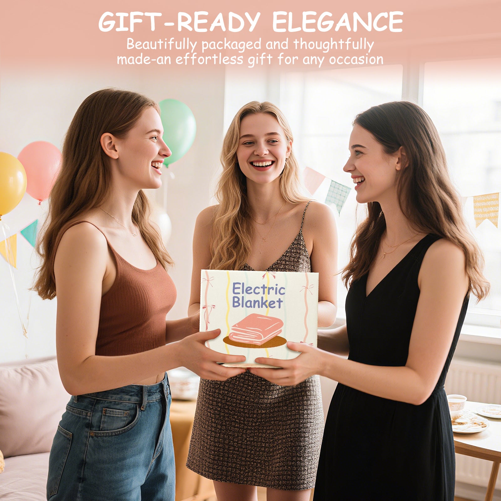 VELLUBAM Purple Bow Electric Blanket Full 72" x 84" - Ultra Soft Heated Blanket Full Size with 6 Heating Levels & 10 Hours Adjustable Timer, Fast Heating Blanket for Sisters and ETL Certified