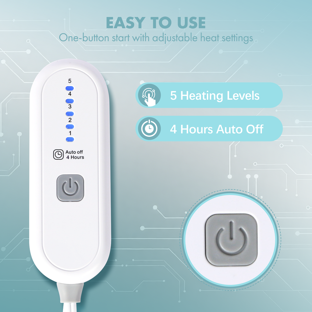 VELLUBAM Electric Blanket Twin 62" x 84" - Soft Cozy Flannel Sherpa Heated Blanket Twin with 5 Heating Levels & 10 Hours Auto Off, Ideal Gift for Grandma, Machine Washable and ETL Certified (Blue)