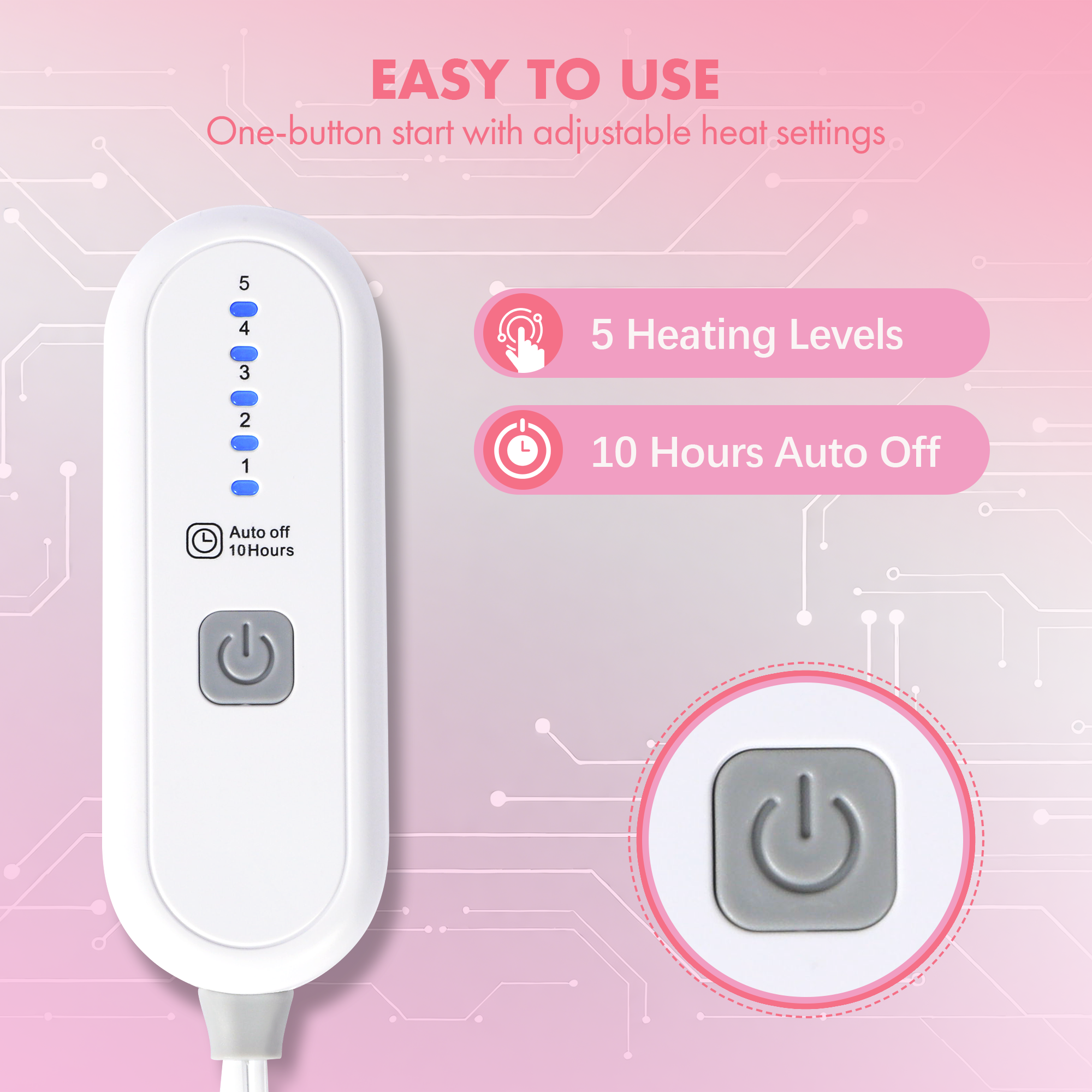 VELLUBAM Electric Heated Blanket Twin 62" x 84" - Soft Fuzzy Cozy Flannel Sherpa Electric Blanket with 5 Heating Levels & 10 Hours Auto Off, Heated Blanket for Women and ETL Certified (Pink)